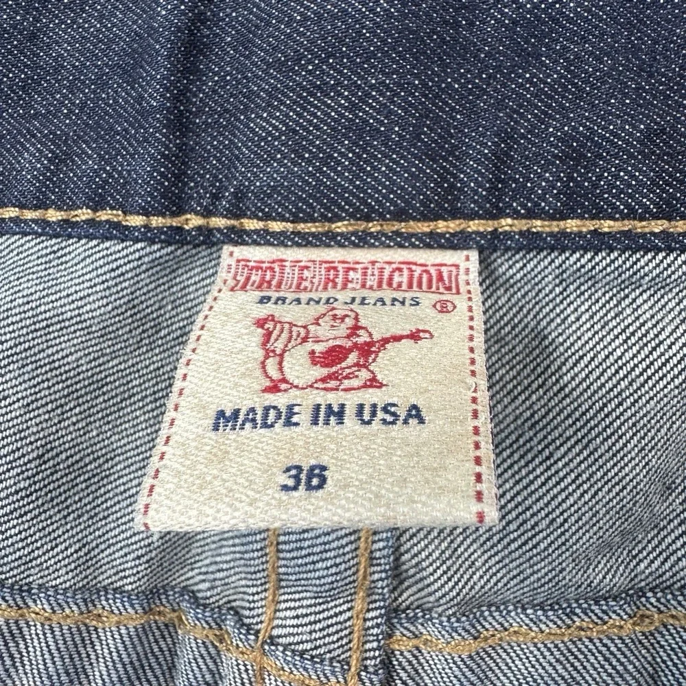 True Religion Dark Wash Billy Thick Stitch Men's‎ Jeans Size 36x28